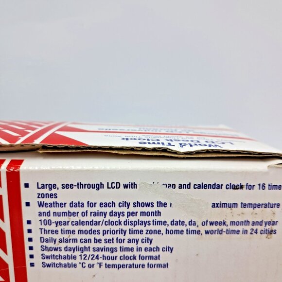 Intertan Smart2 World Time LCD Desk Clock -Transparant-Model 63-712 Radio Shack - Picture 15 of 15
